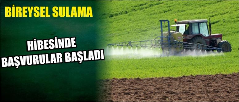 Bireysel Sulama Hibesinde Başvurular Başladı
