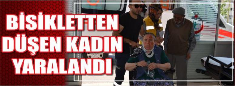 Bisikletten Düşen Kadın Yaralandı