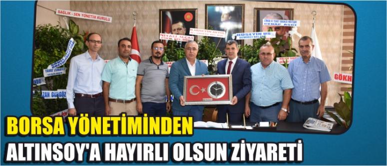 Borsa Yönetiminden Altınsoy’a Hayırlı Olsun Ziyareti