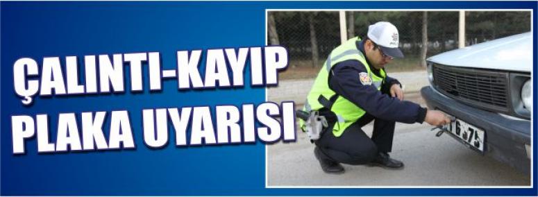 Çalıntı-Kayıp Plaka Uyarısı 