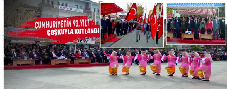 Cumhuriyetin 93. Yıldönümü Çoşkuyla Kutlandı