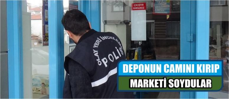 Deponun Camını Kırıp Marketi Soydular