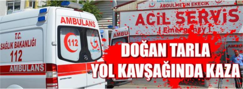 Doğantarla Yol Kavşağında Kaza