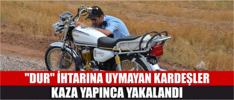 "Dur" İhtarına Uymayan Kardeşler Kaza Yapınca Yakalandı 