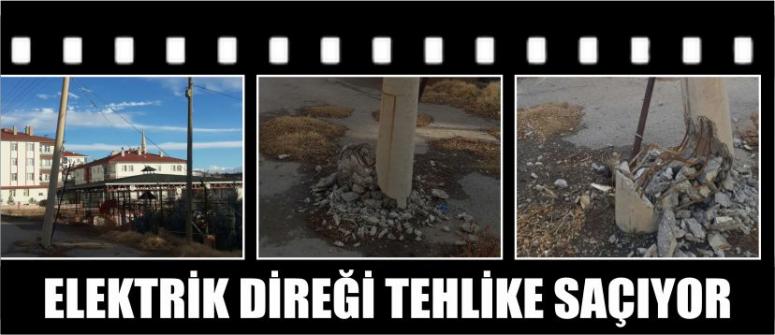 Elektrik Direği Tehlike Saçıyor