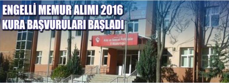 Engelli Memur Alımı 2016 Kura Başvuruları Başladı