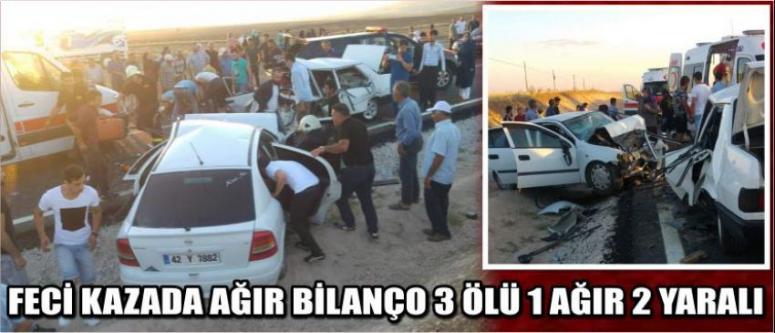 Düğün Konvoyunda Feci Kaza 3 Ölü 1’i Ağır 3 Yaralı