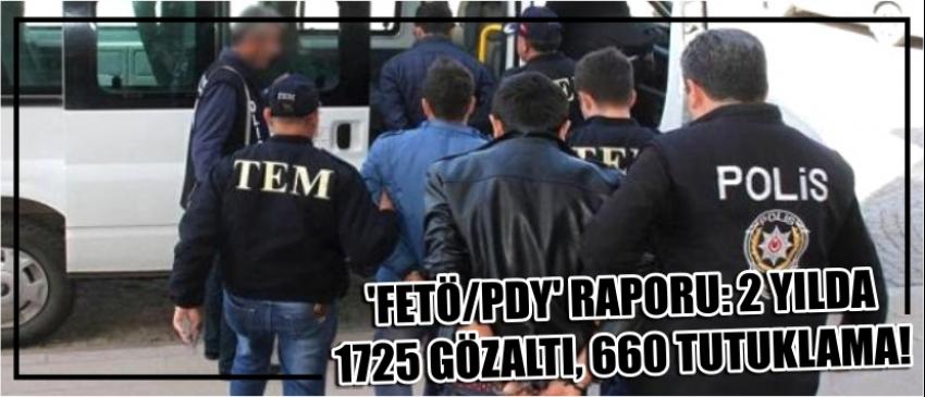 ‘Fetö/Pdy’ Raporu: 2 Yılda 1725 Gözaltı, 660 Tutuklama!