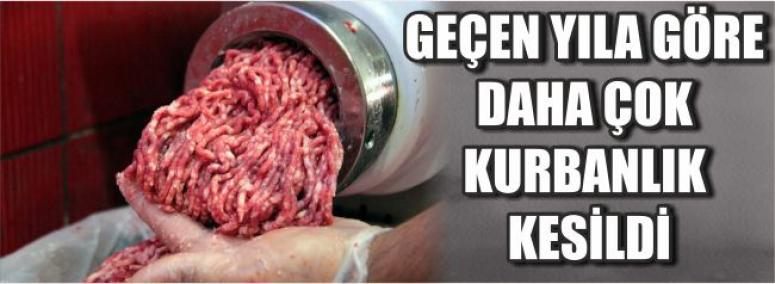 Geçen Yıla Göre Daha Çok Kurbanlık Kesildi