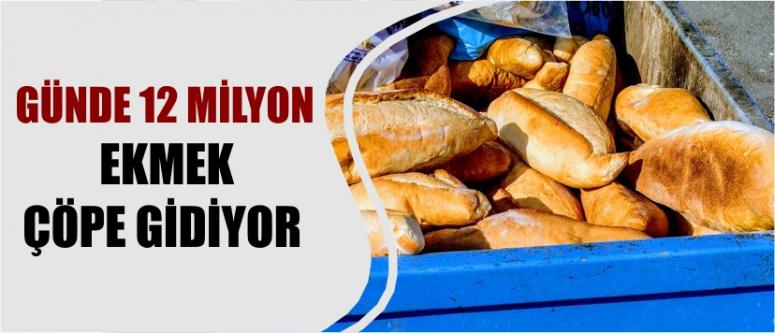 Günde 12 Milyon Ekmek Çöpe Gidiyor