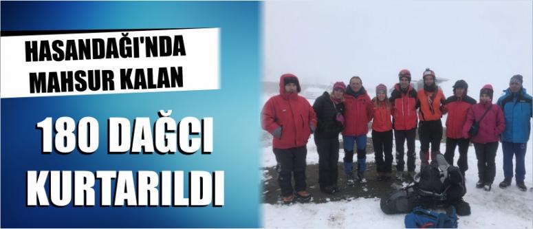 Hasandağı’nda Mahsur Kalan 180 Dağcı Kurtarıldı