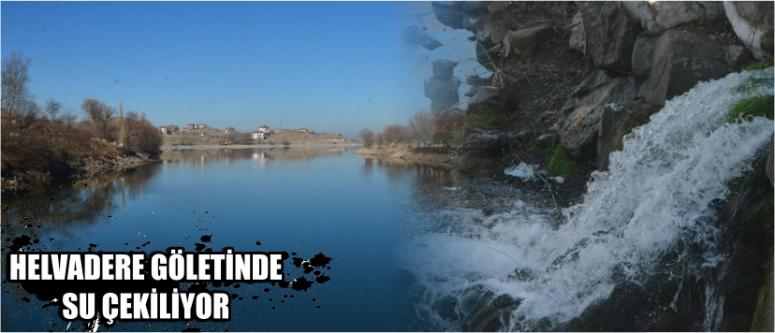 Helvadere Göletinde Sular Çekiliyor