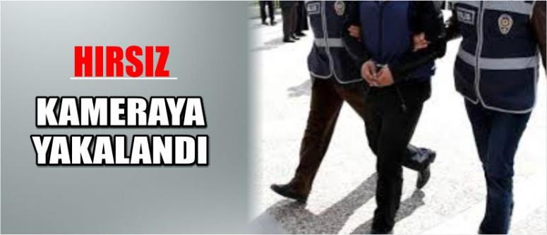 Hırsız Kameraya Yakalandı