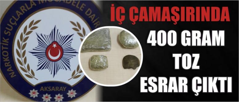 İç Çamaşırında 400 Gram Toz Esrar Çıktı
