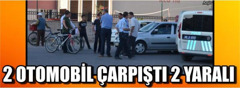 2 Otomobil Çarpıştı 2 Yaralı