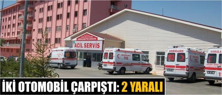 İki Otomobil Çarpıştı: 2 Yaralı