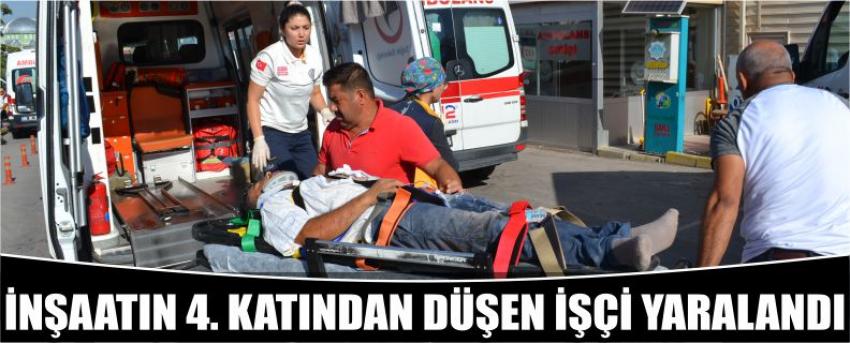 İnşaatın 4. Katından düşen işçi yaralandı