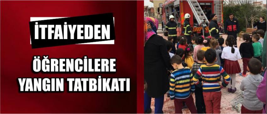 İtfaiyeden Öğrencilere Yangın Tatbikatı