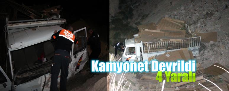 Kamyonet Devrildi: 4 Yaralı
