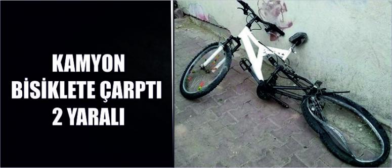  Kamyon Bisiklete Çarptı 2 Yaralı