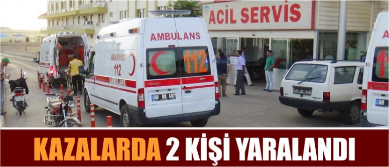 Kazalarda 2 Kişi Yaralandı
