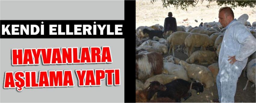 “Kendi Elleriyle Hayvanlara Aşılama Yaptı”