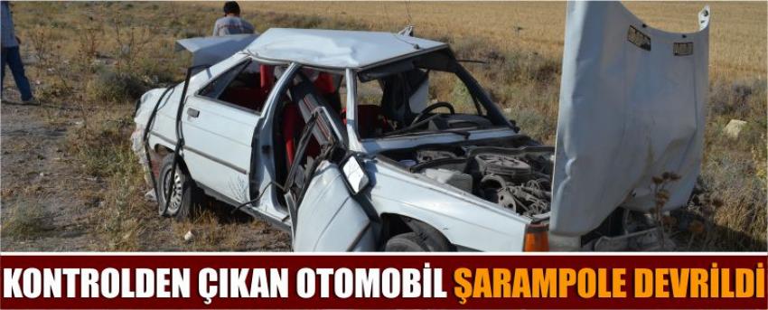 Kontrolden Çıkan Otomobil Şarampole Devrildi