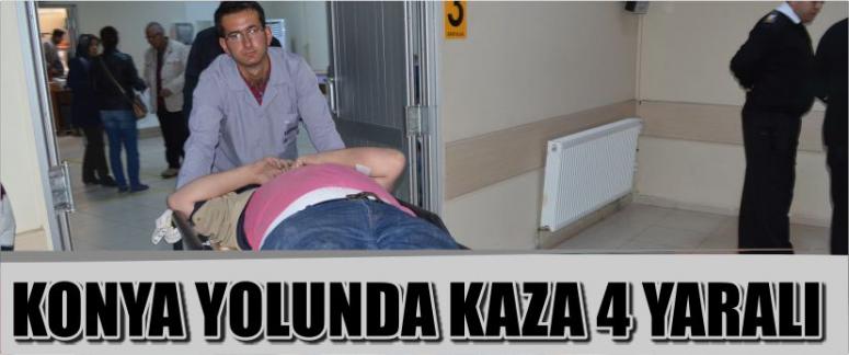 Konya Yolunda Kaza 4 Yaralı