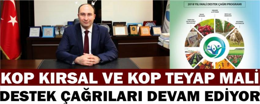 Kop Kırsal Ve Kop Teyap Mali Destek Çağrıları Devam Ediyor