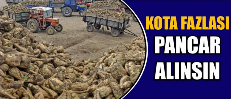 Kota Fazlası Pancar Alınsın