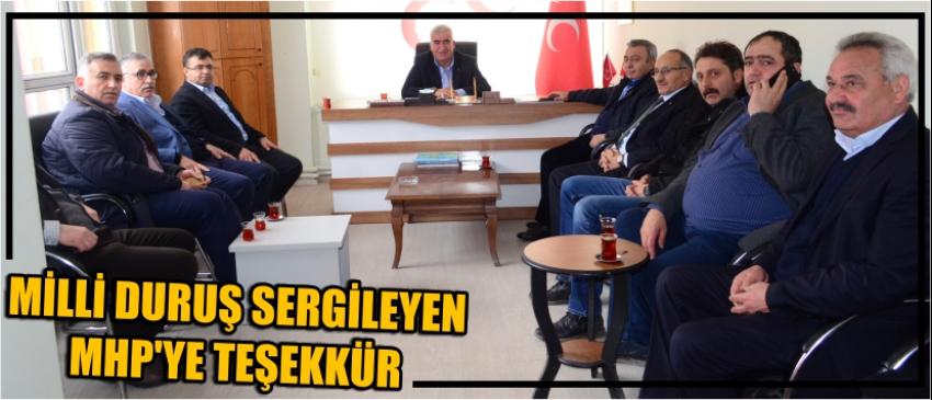 Milli Duruş Sergileyen Mhp’ye Teşekkür
