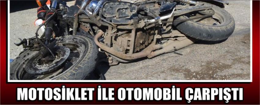 Motosiklet İle Otomobil Çarpıştı