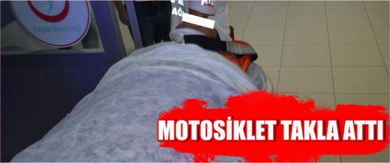 Motosiklet Takla Attı