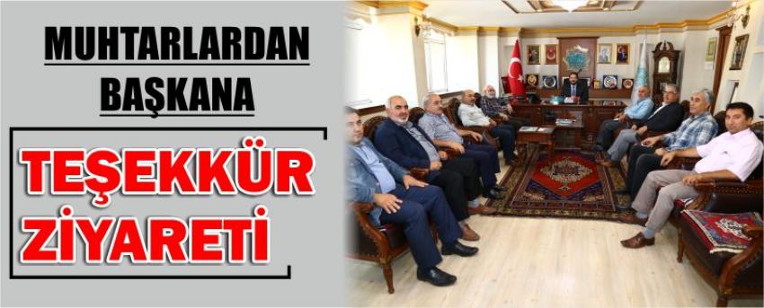 Muhtarlardan Başkana Teşekkür Ziyareti