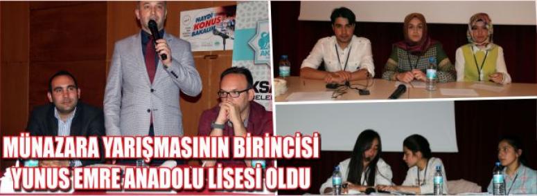 Münazara Yarışmasının Birincisi Yunus Emre Anadolu Lisesi Oldu 