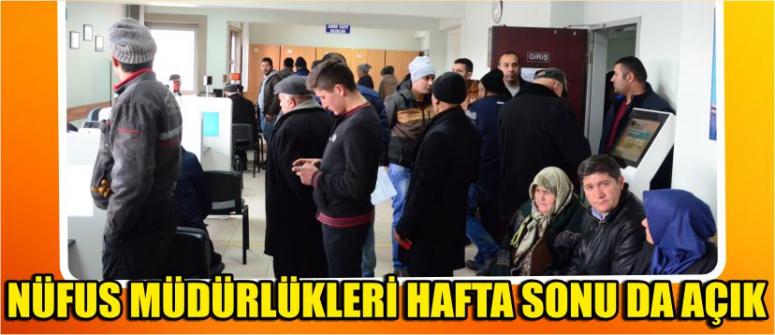 Nüfus Müdürlükleri Hafta Sonu Da Açık