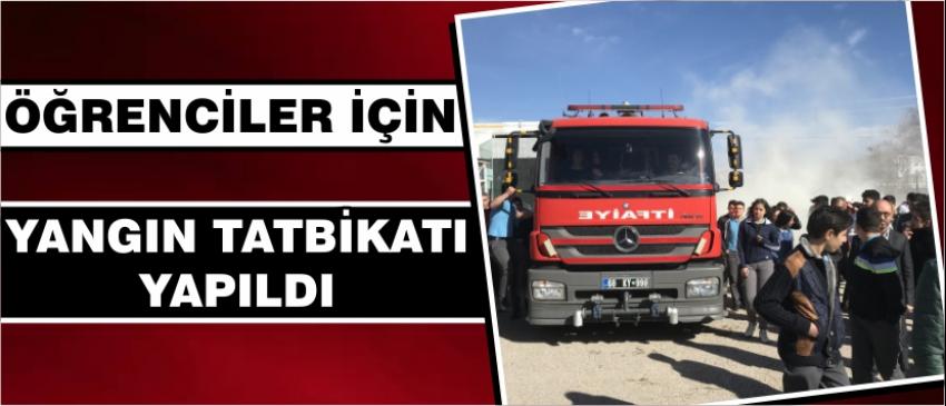 Öğrenciler İçin Yangın Tatbikatı Yapıldı