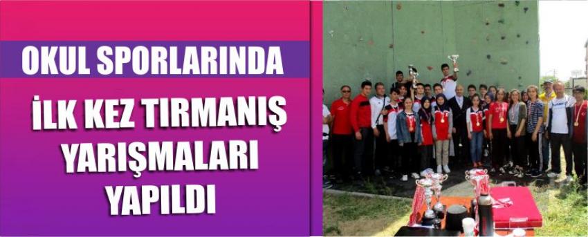 Okul Sporlarında İlk Kez Tırmanış Yarışmaları Yapıldı