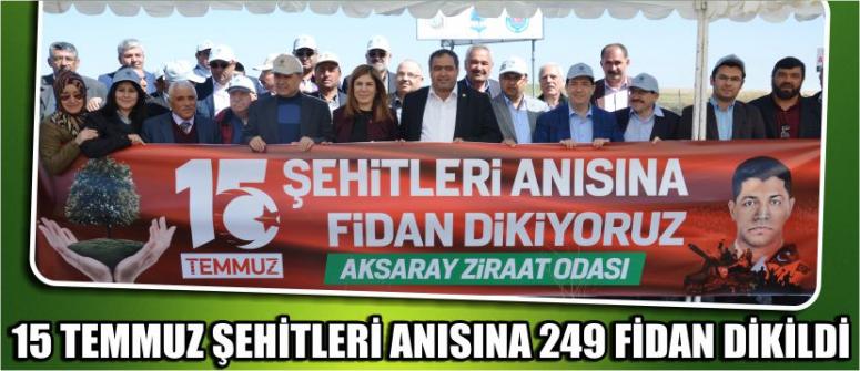 15 Temmuz Şehitler Anısına 249 Fidan Dikildi