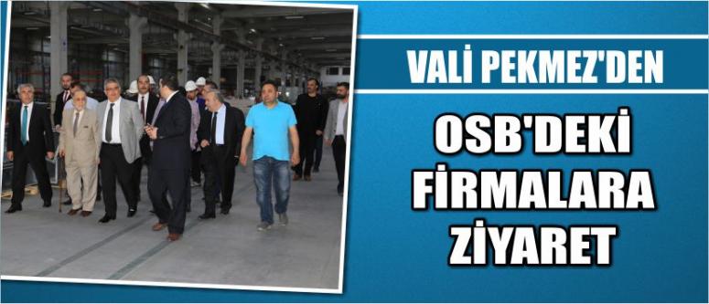 Vali Pekmez’den Osb’deki Firmalara Ziyaret