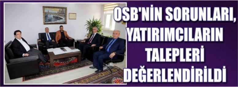 Osb’nin Sorunları, Yatırımcıların Talepleri Değerlendirildi