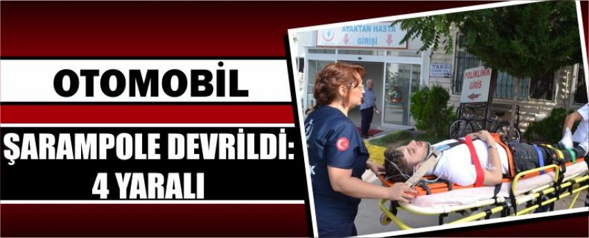 Otomobil Şarampole Devrildi: 4 Yaralı