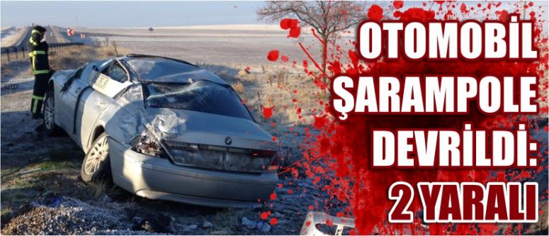Otomobil Şarampole Devrildi: 2 Yaralı