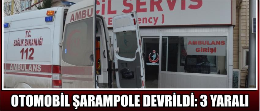 Otomobil Şarampole Devrildi: 3 Yaralı