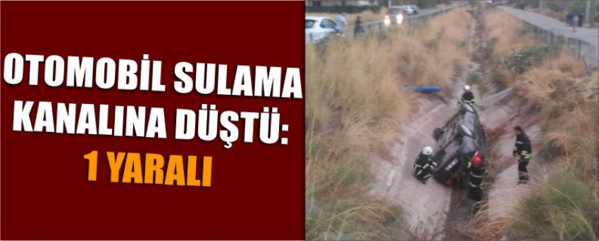 Otomobil Sulama Kanalına Düştü: 1 Yaralı