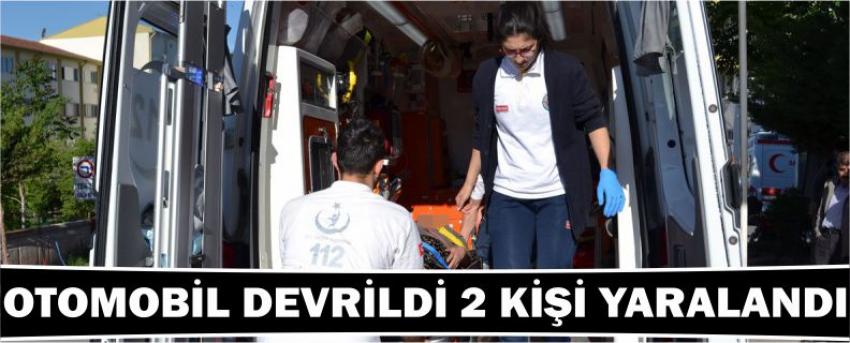 Otomobil Devrildi 2 Kişi Yaralandı