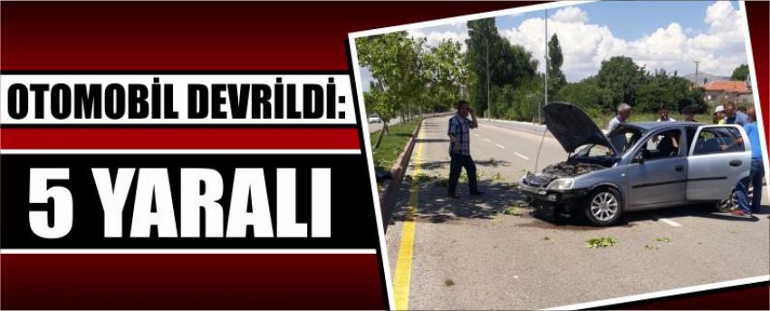 Otomobil Devrildi: 5 Yaralı