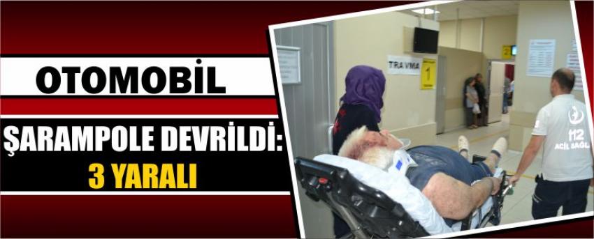 Otomobil Şarampole Devrildi: 3 Yaralı