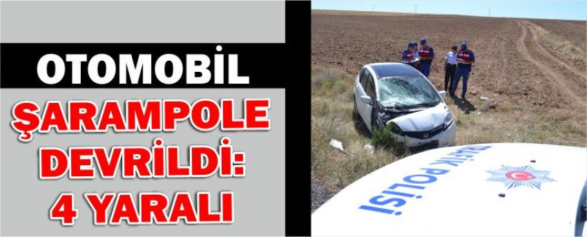 Otomobil Şarampole Devrildi: 4 Yaralı