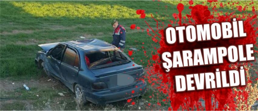 Otomobil Şarampole Devrildi